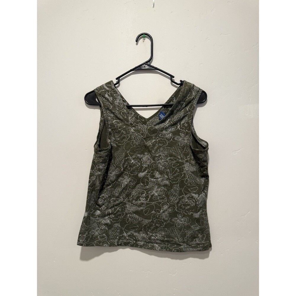 High Sierra Green Floral Tank L